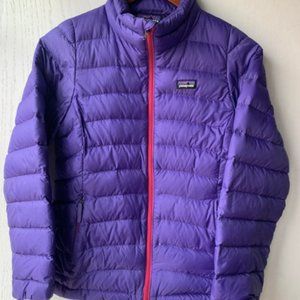 Patagonia Girls Down Sweater Puffer Full Zip Up  girls 16-18/ Adult Small